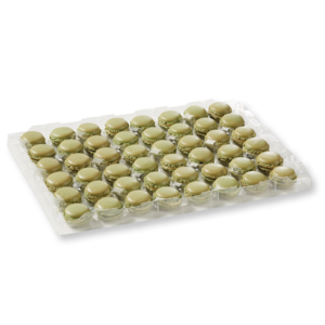 Platte mit Pistazien-Macarons (48 x 12 g)