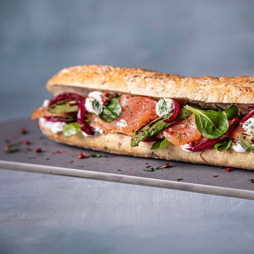 Salmon and dill sandwich