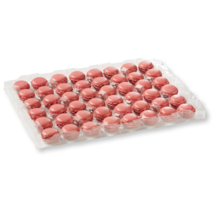 Platte mit Himbeer-Macarons (48 x 12 g)